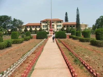 An archival photograph of the main building of Netarhat Residential School