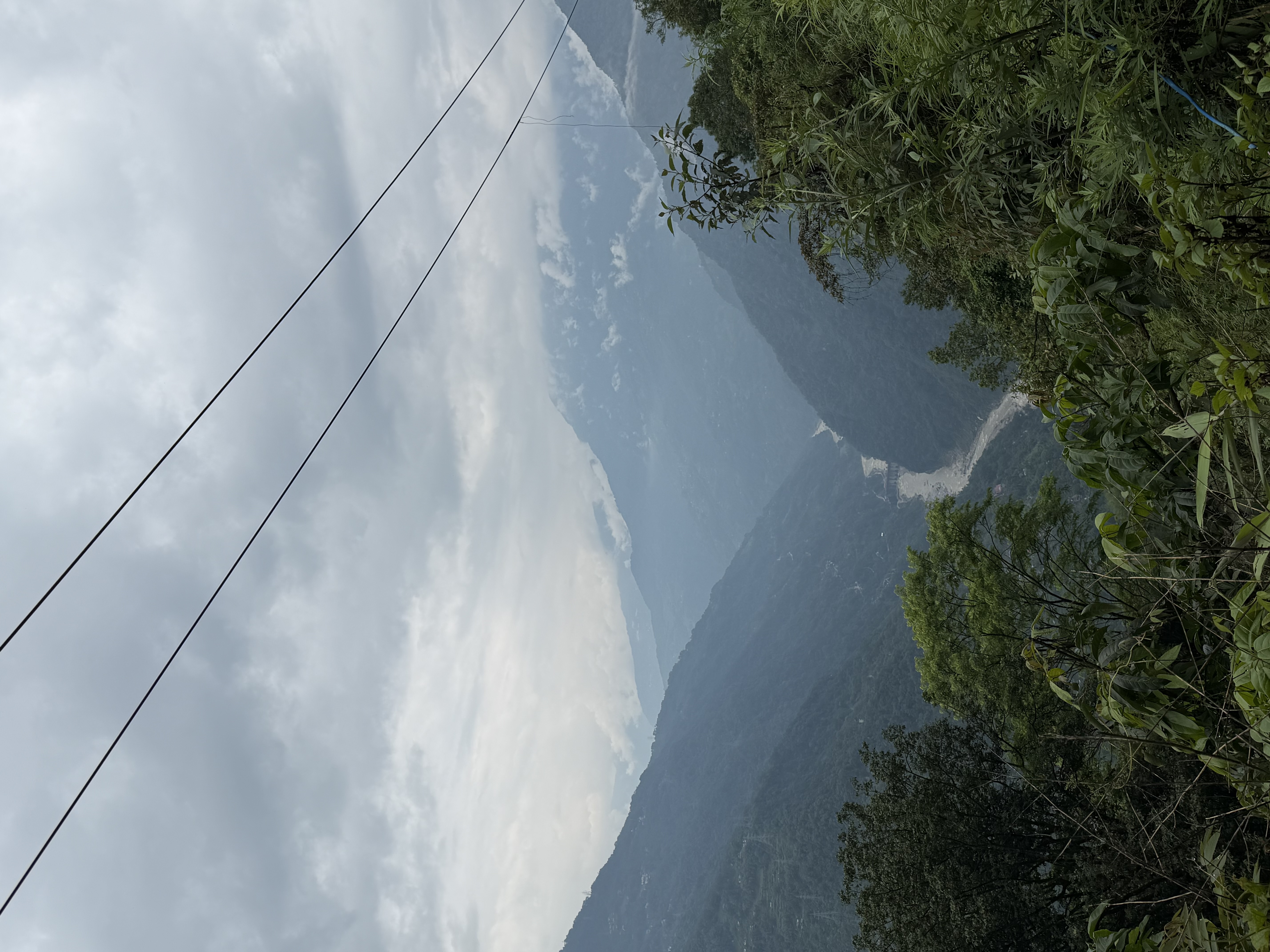 Teesta river valley as seen from NH-10, the road between Siliguri and Gangtok, Sikkim